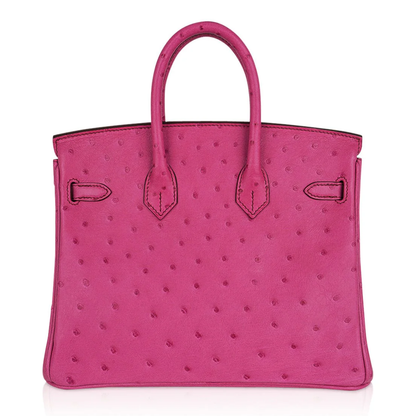 Vivid Deep Fuchsia Tiny Raised Dot Compact Trapezoid Hand Tote With Sleek Silvery Twist Lock Hardware And Matching Suspended Metal Padlock Charm